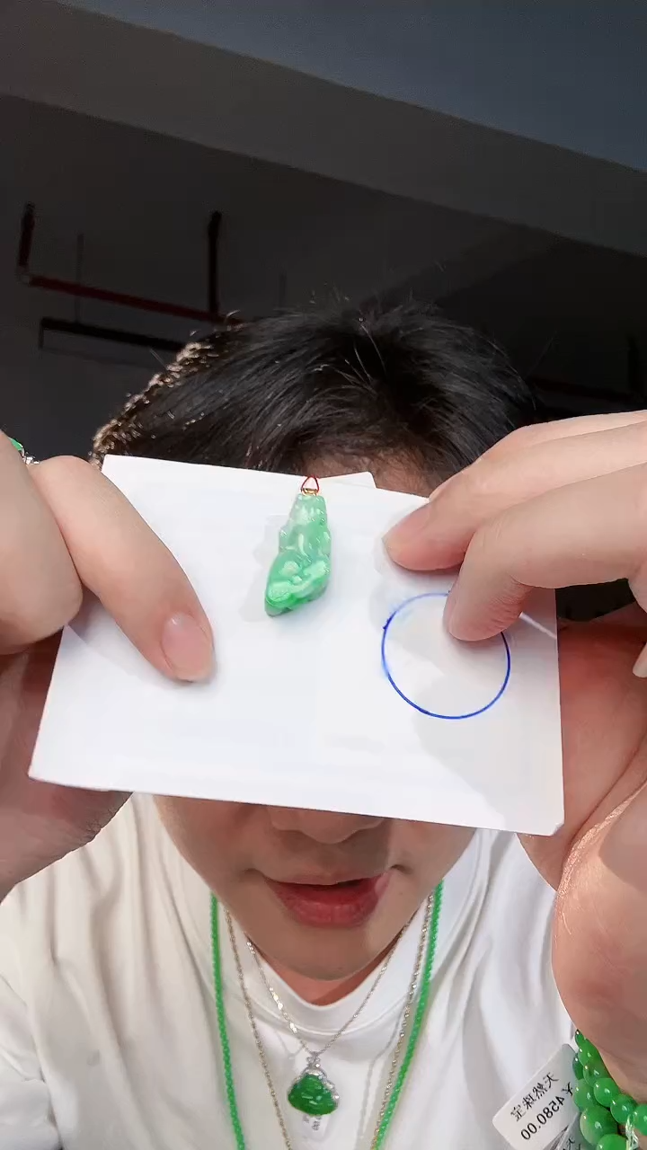 【闪购商品】翡翠颈饰18K金镶嵌缅料A货翡翠/支持复检/一件