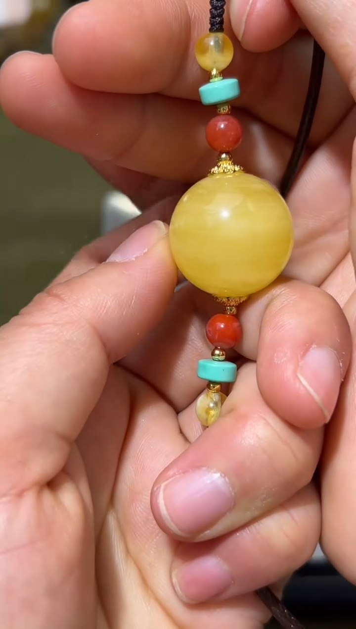 裸石琥珀未镶嵌琥珀蜜蜡吊坠