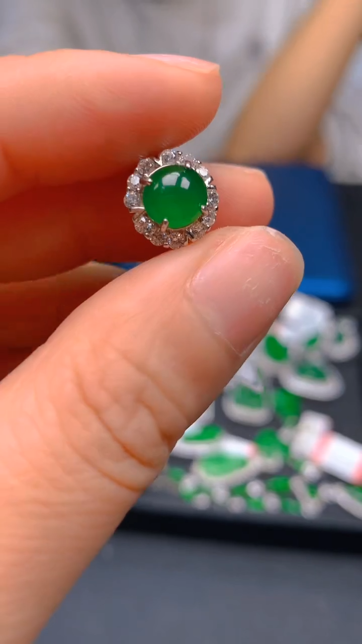 【闪购商品】翡翠戒指银S925镶嵌0783403223/多样性发一