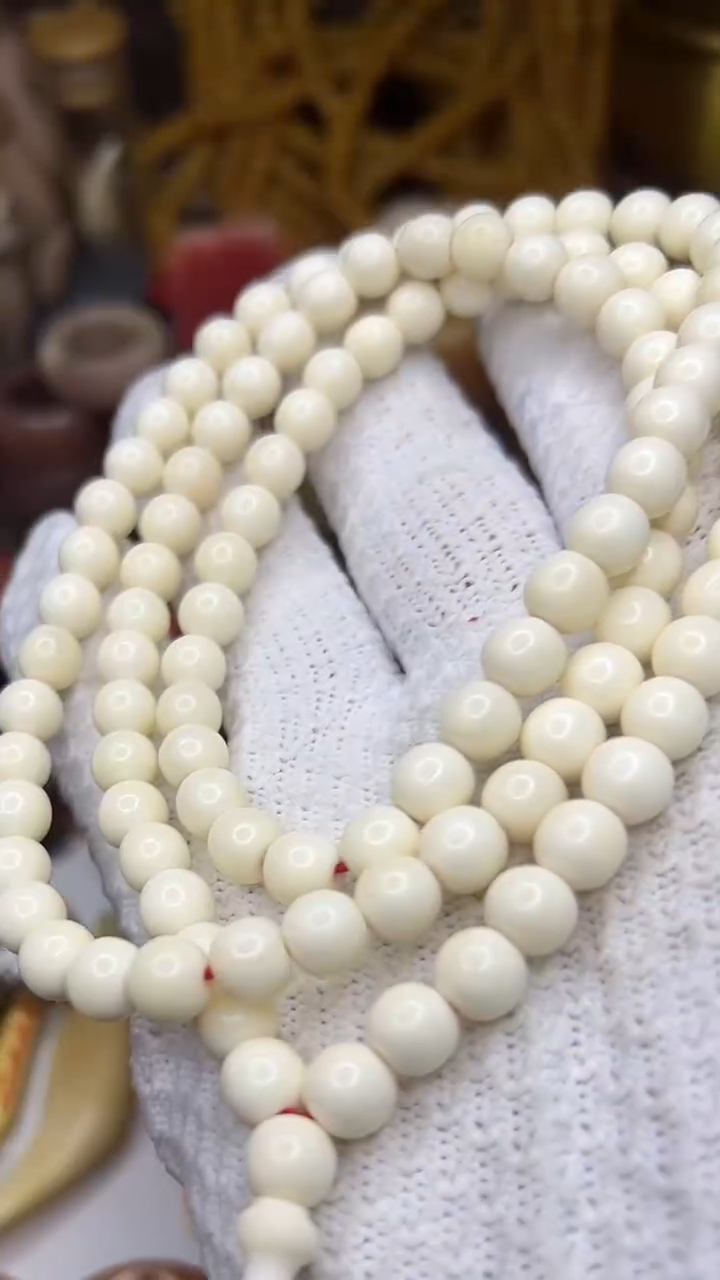 驼骨手串/手链0.8驼骨圆珠108微瑕