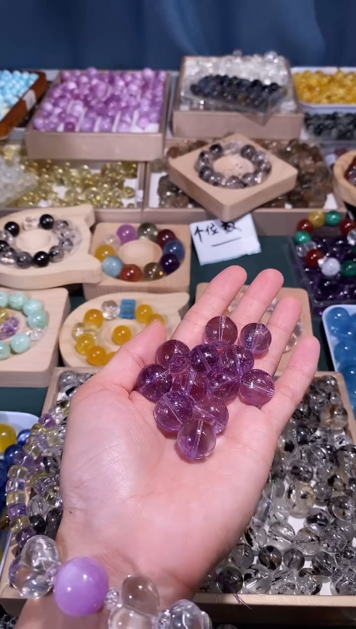 未镶嵌手串水晶D78玻利维亚单珠卡15一颗