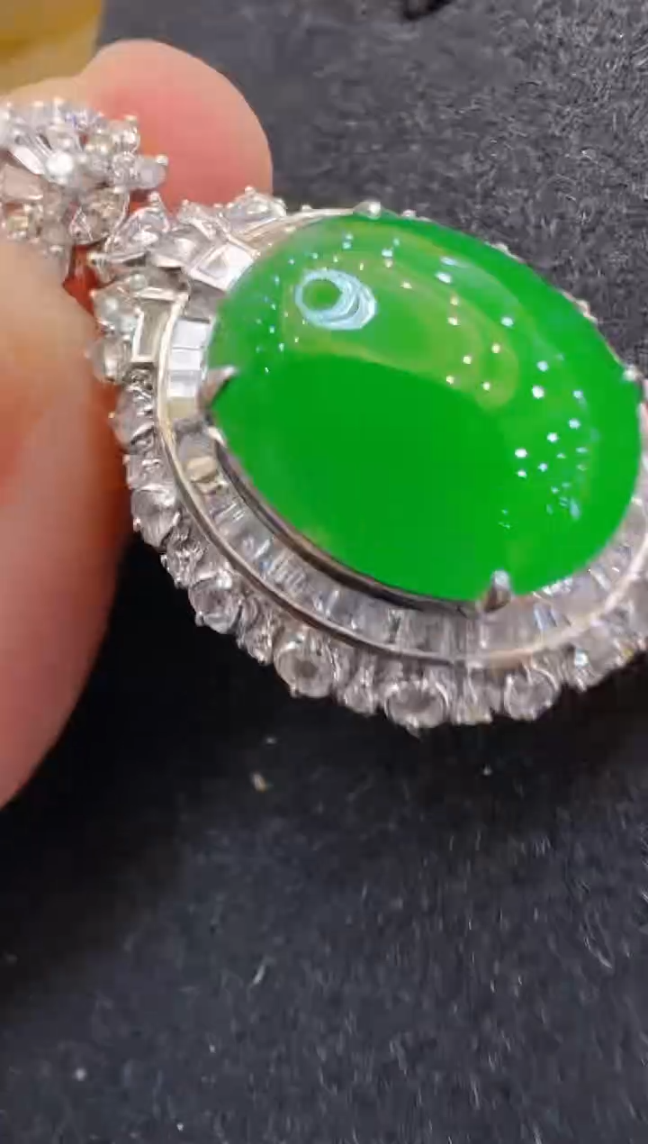 翡翠18K金镶嵌吊坠(不含链)多样性团购发一件