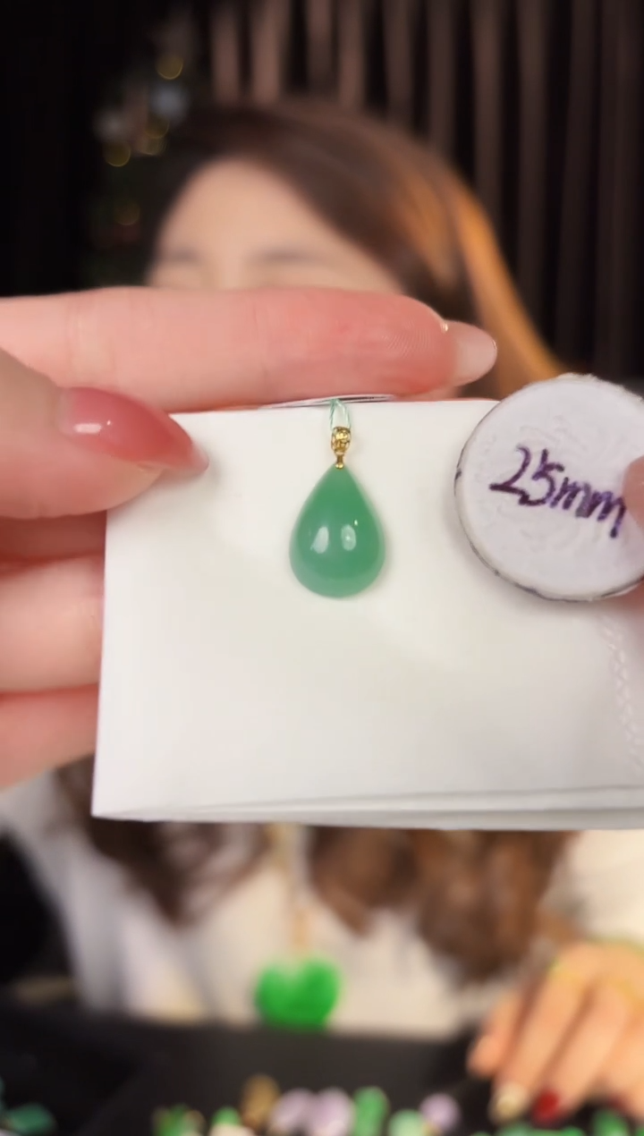 【闪购商品】翡翠颈饰18K金镶嵌缅料A货/支持复检/一件