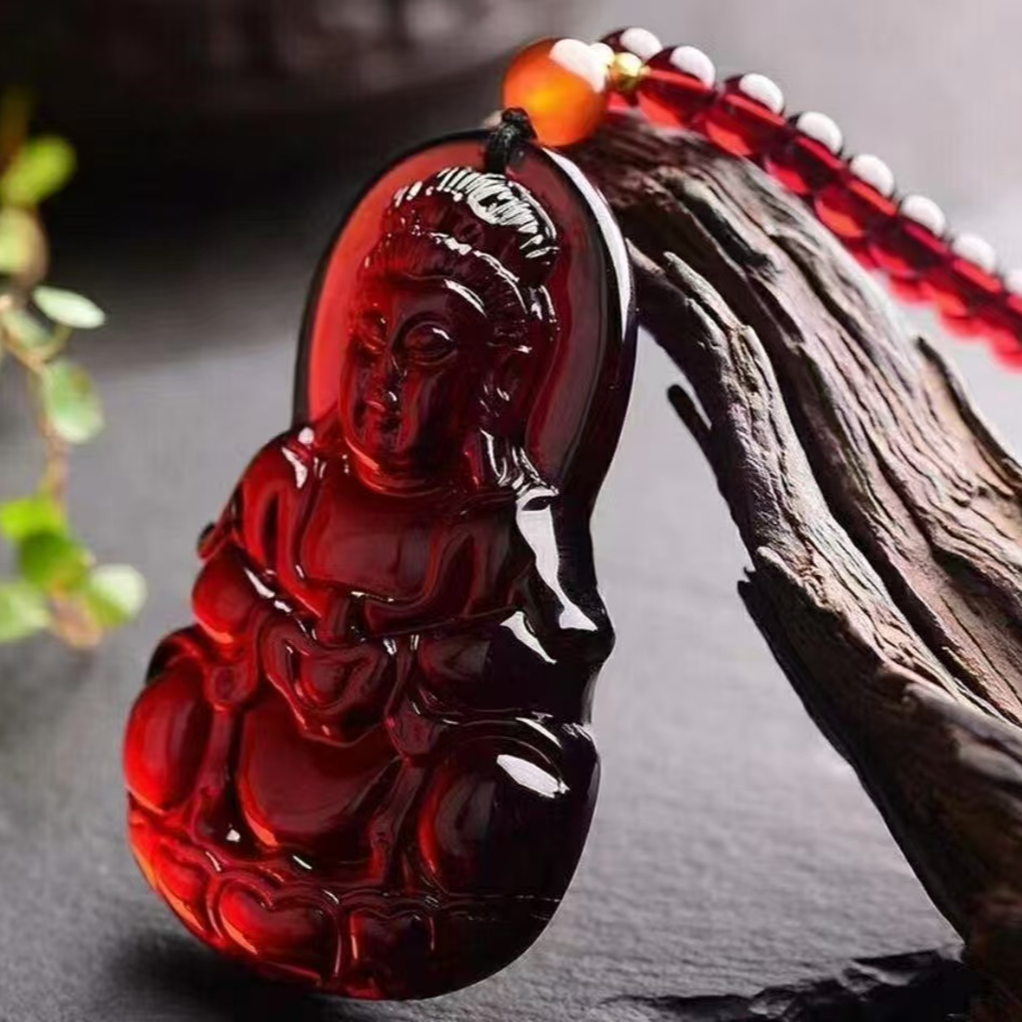 非金属树脂吊坠 SC-504 血药珀观音吊坠
