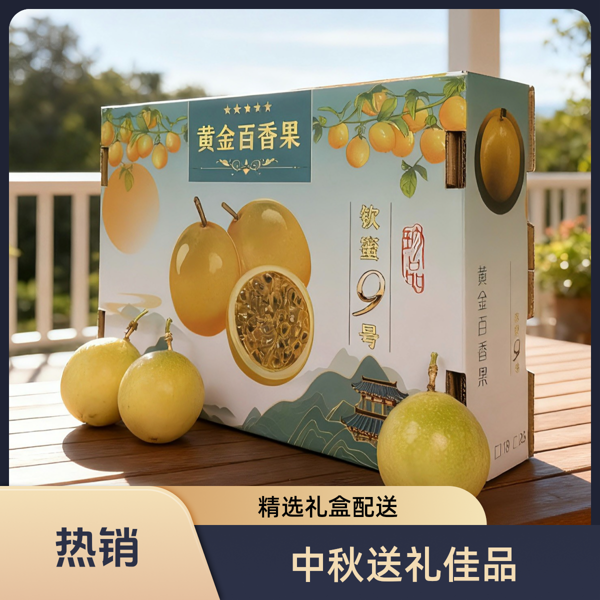 广西钦蜜9号黄金百香果精选礼盒包装中秋福利送礼佳品