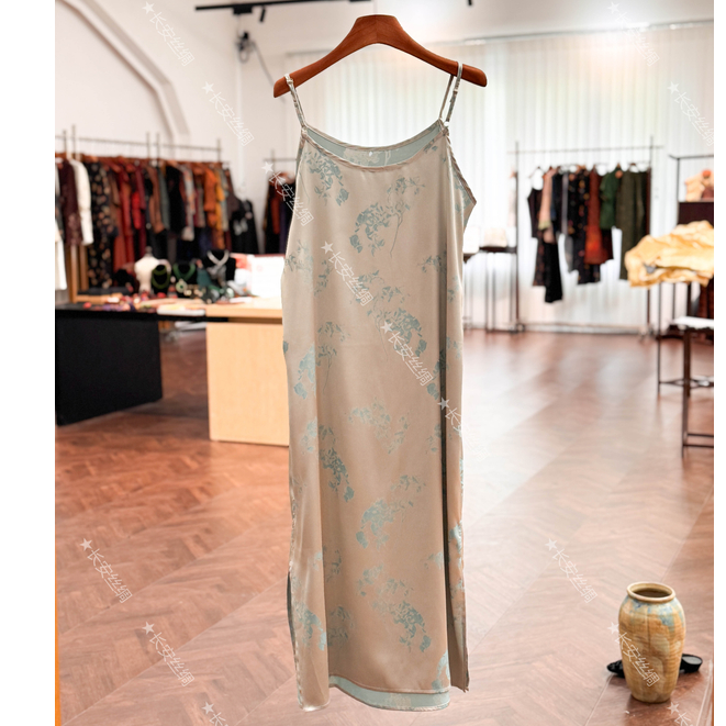 【长安】新中式国风气质提花吊带连衣裙女FY5022005