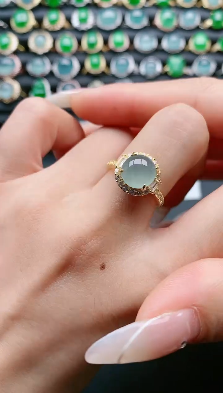 【闪购商品】翡翠戒指银S925镶嵌11111111