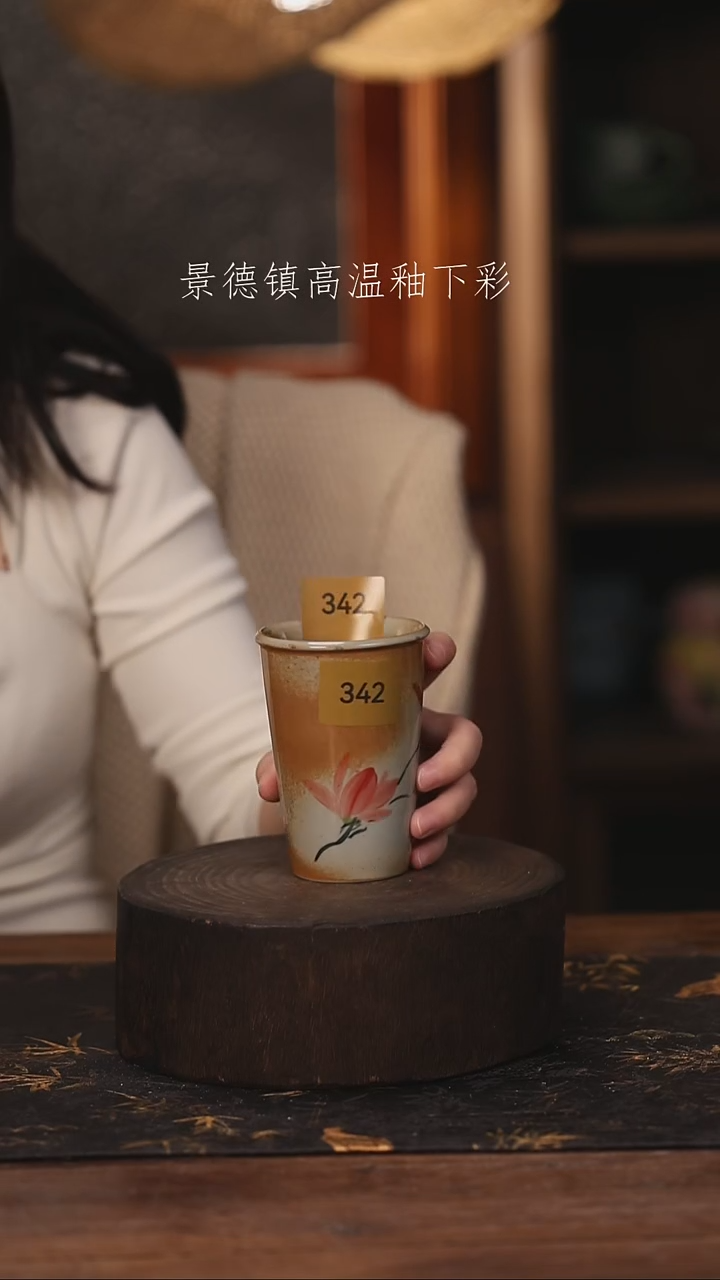陶瓷景德镇高温釉下手绘陶瓷@L342@