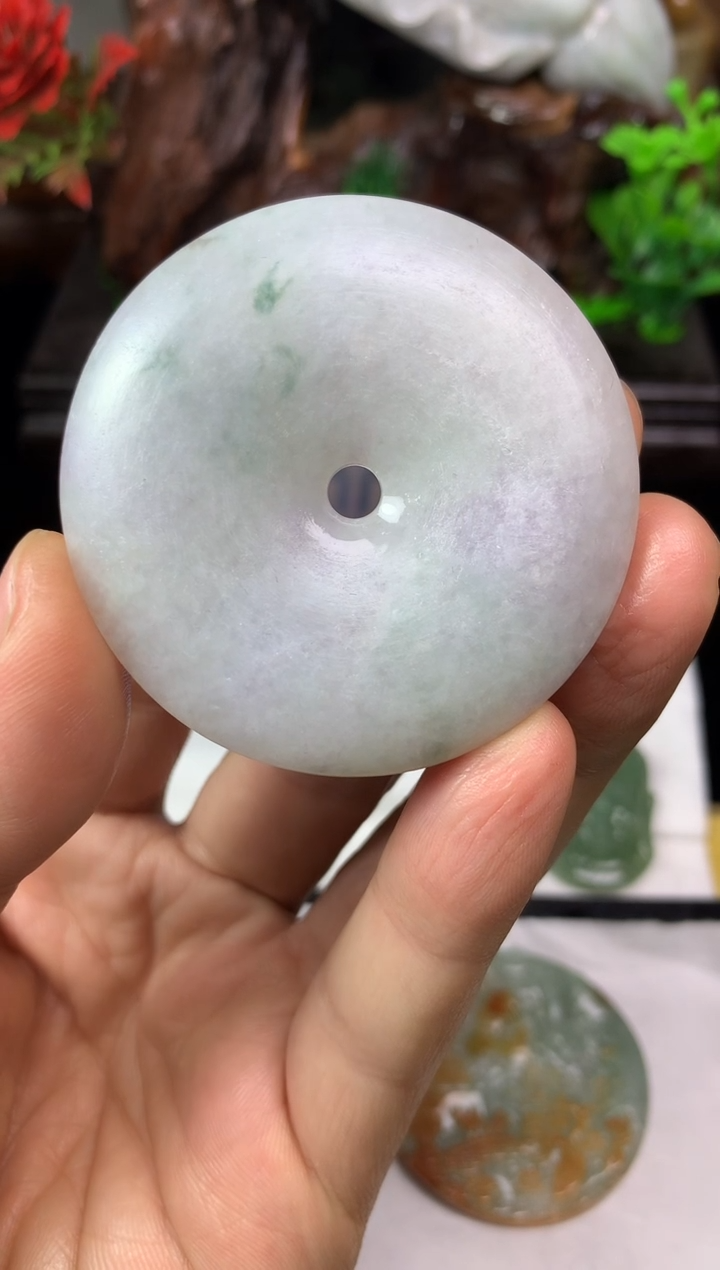 颈饰未镶嵌翡翠L*栾平安扣