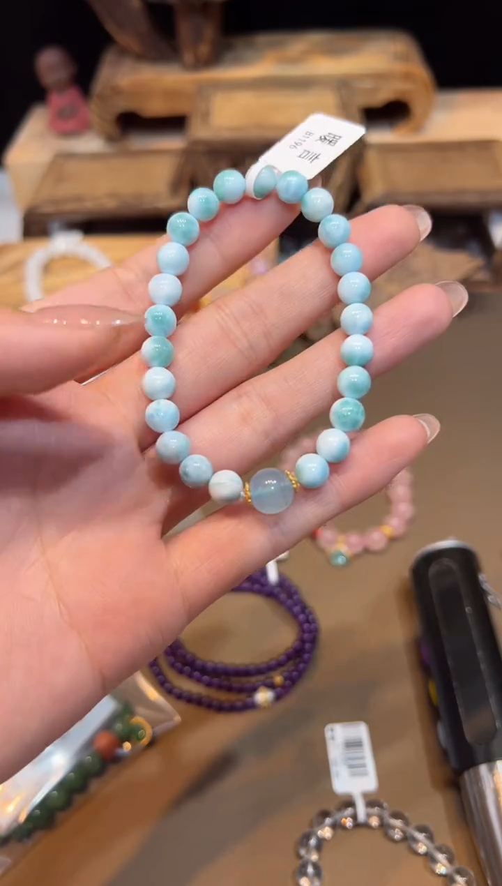 针钠钙石（海纹石）未镶嵌手链手饰@@B1196