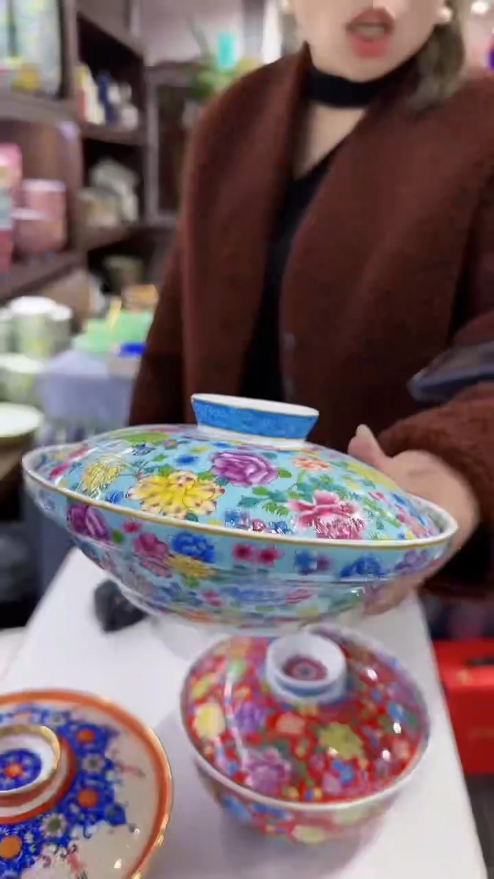 【闪购商品】瓷片7.5英寸【盖盘】1个景德镇陶瓷