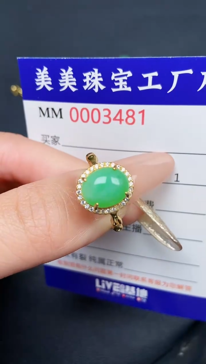 【闪购商品】翡翠颈饰银S925镶嵌3481