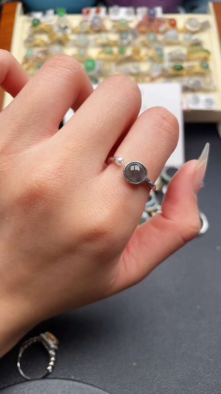 【闪购商品】翡翠戒指银S925镶嵌1111111111+5