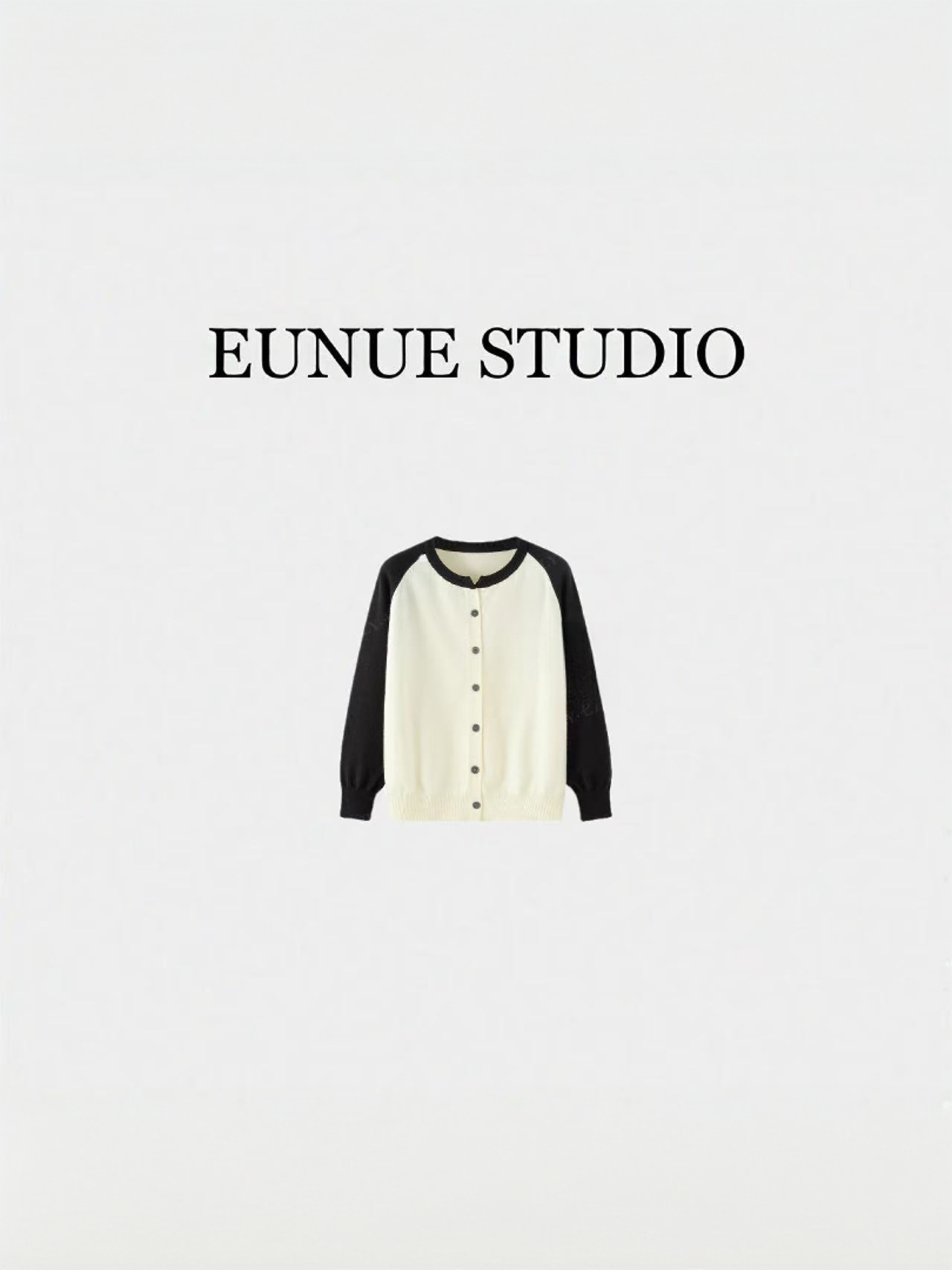 MEIDOU-【韩系欧尼】早秋拼接针织衫