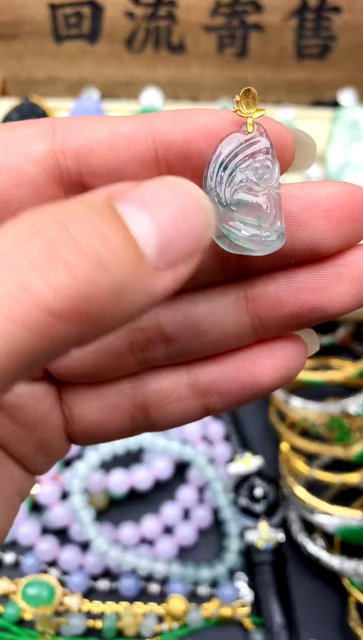 【闪购商品】翡翠颈饰18K金镶嵌137-中国好珍宝