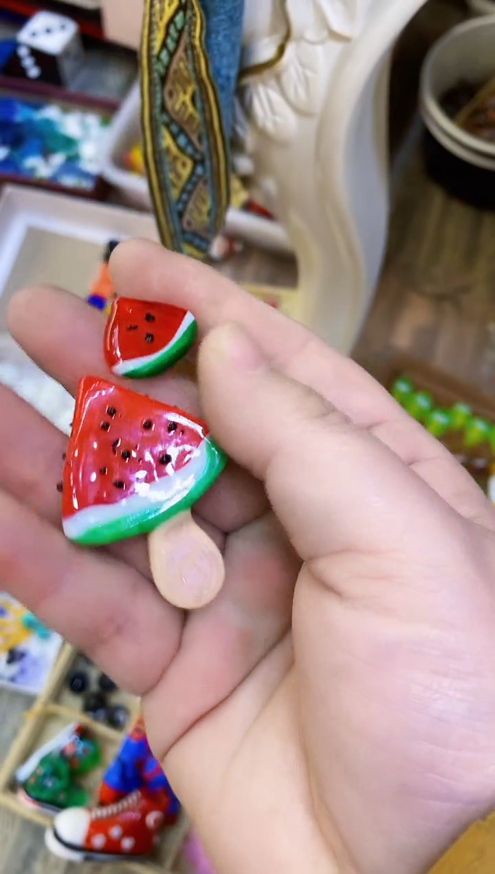 琉璃手工艺品西瓜棒+小西瓜片