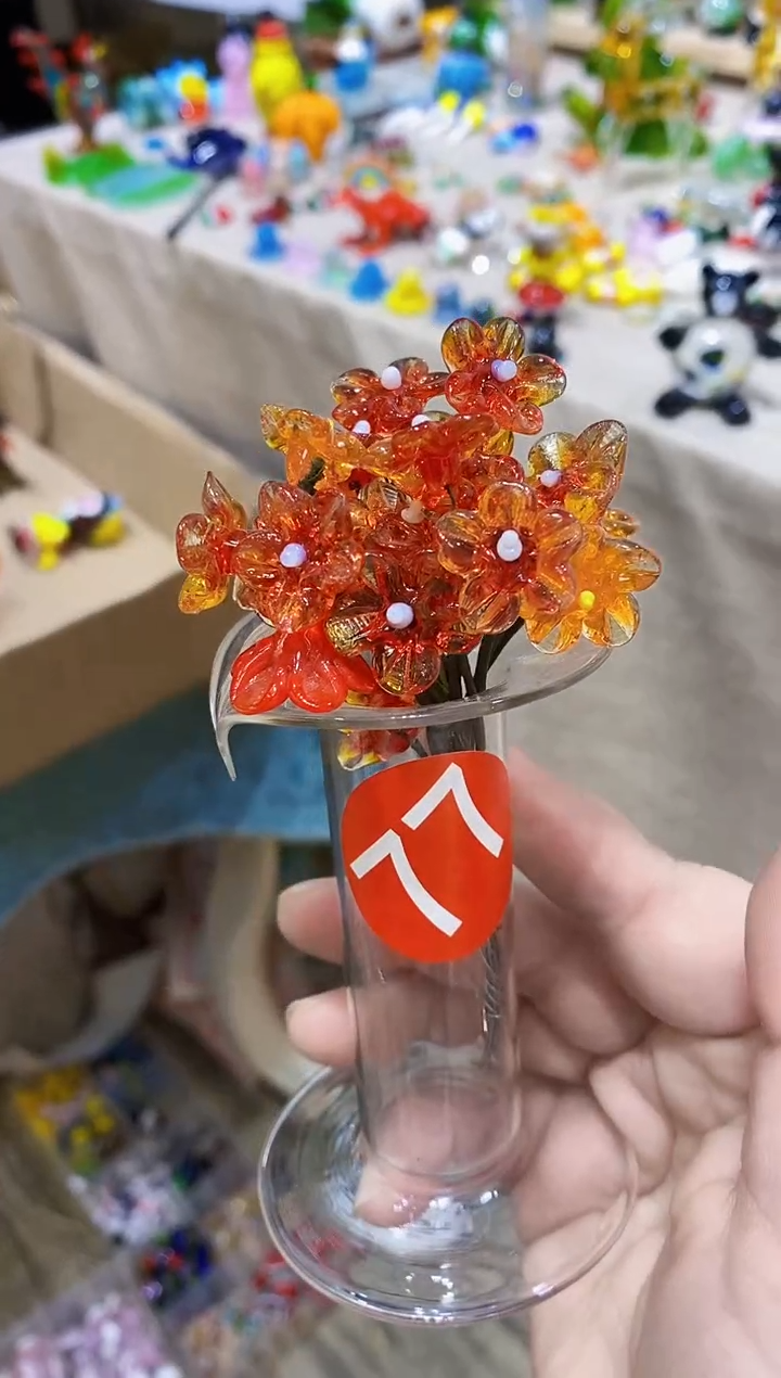 【闪购商品】琉璃手工艺品一瓶子花