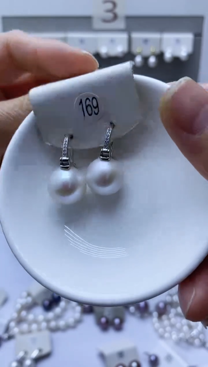 【闪购商品】淡水珍珠耳饰银S925镶嵌169