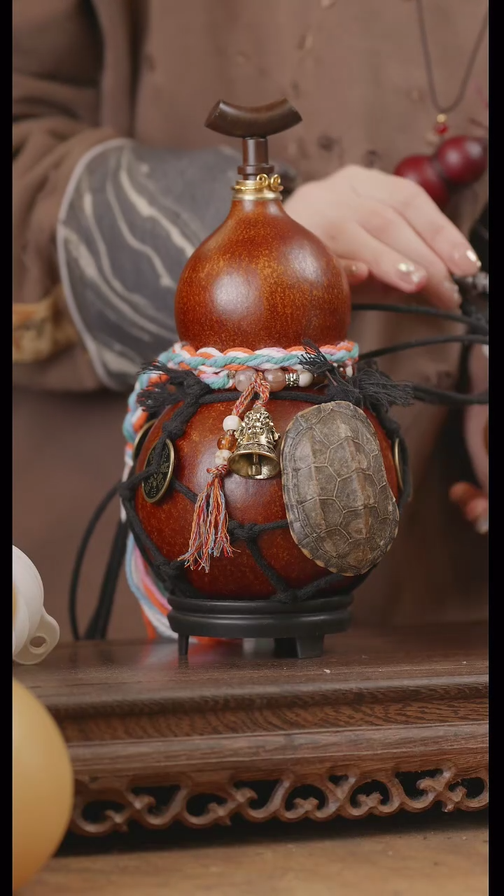 【闪购商品】304号精品天然大漆工艺防渗内胆酒葫芦~