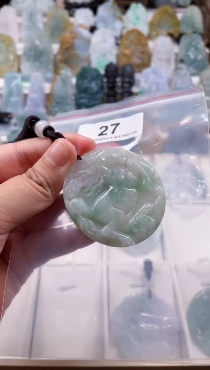 【闪购商品】翡翠颈饰未镶嵌天然缅甸A货翡翠27