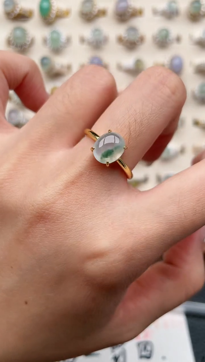 【闪购商品】翡翠戒指银S925镶嵌1111