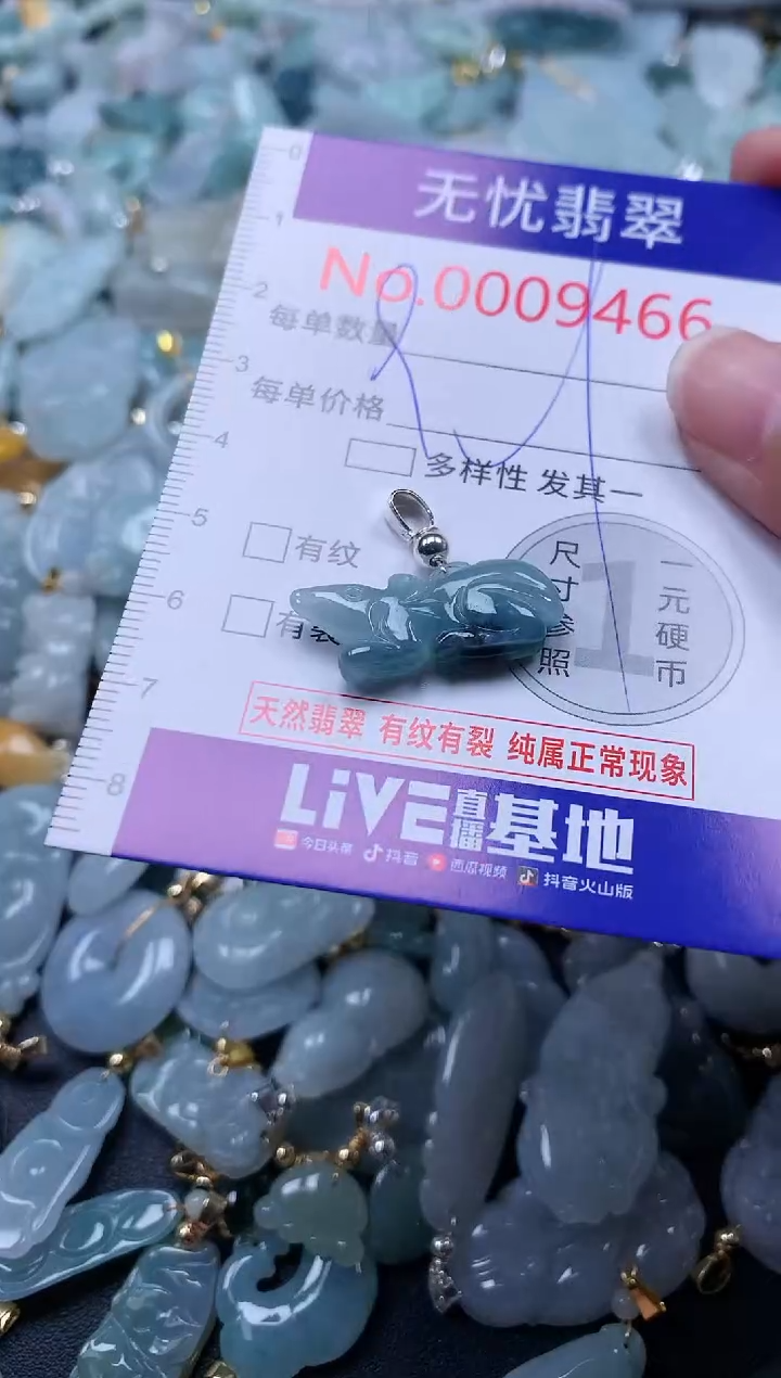 翡翠未镶嵌吊坠(不含链)9466