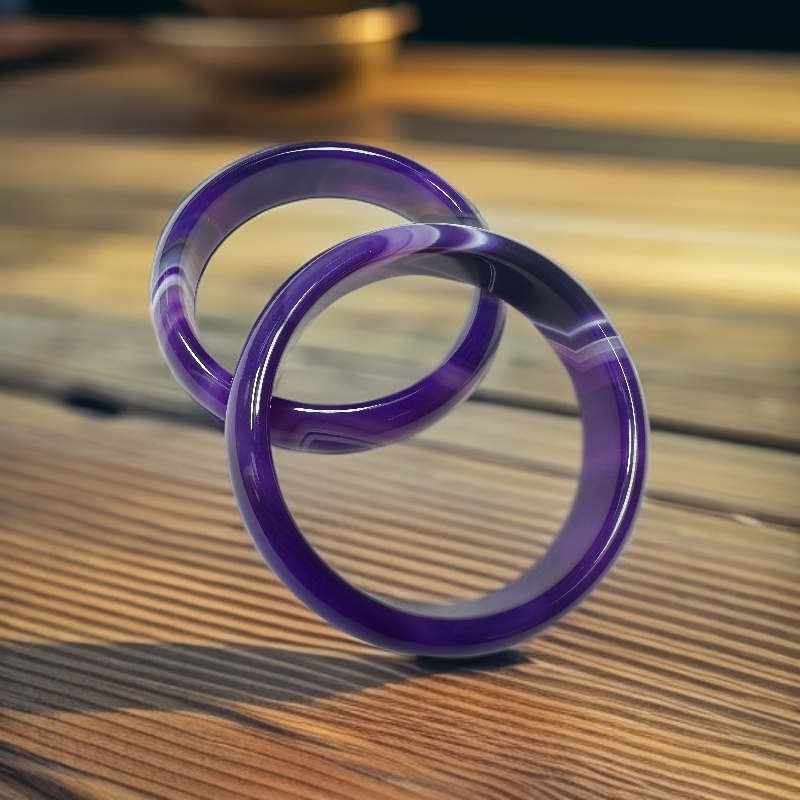 【大喜儿】Q102飘花紫手镯/发一个