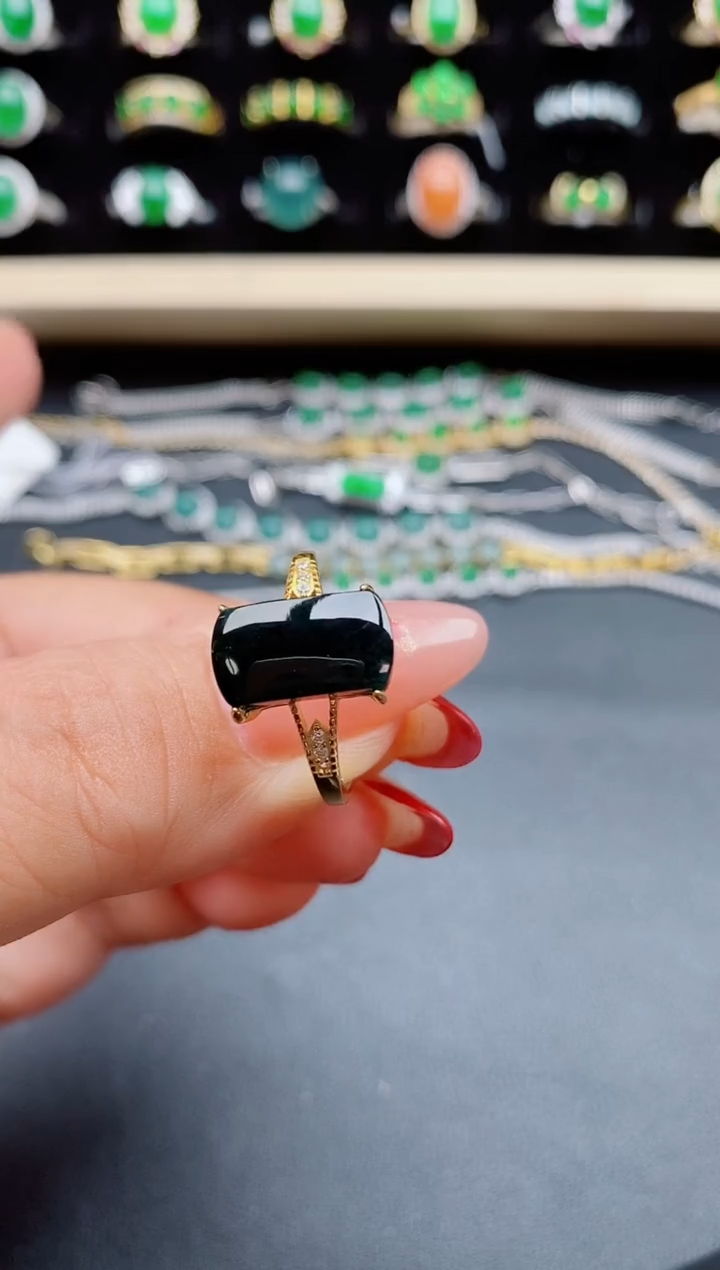 【闪购商品】翡翠戒指银S925镶嵌21321