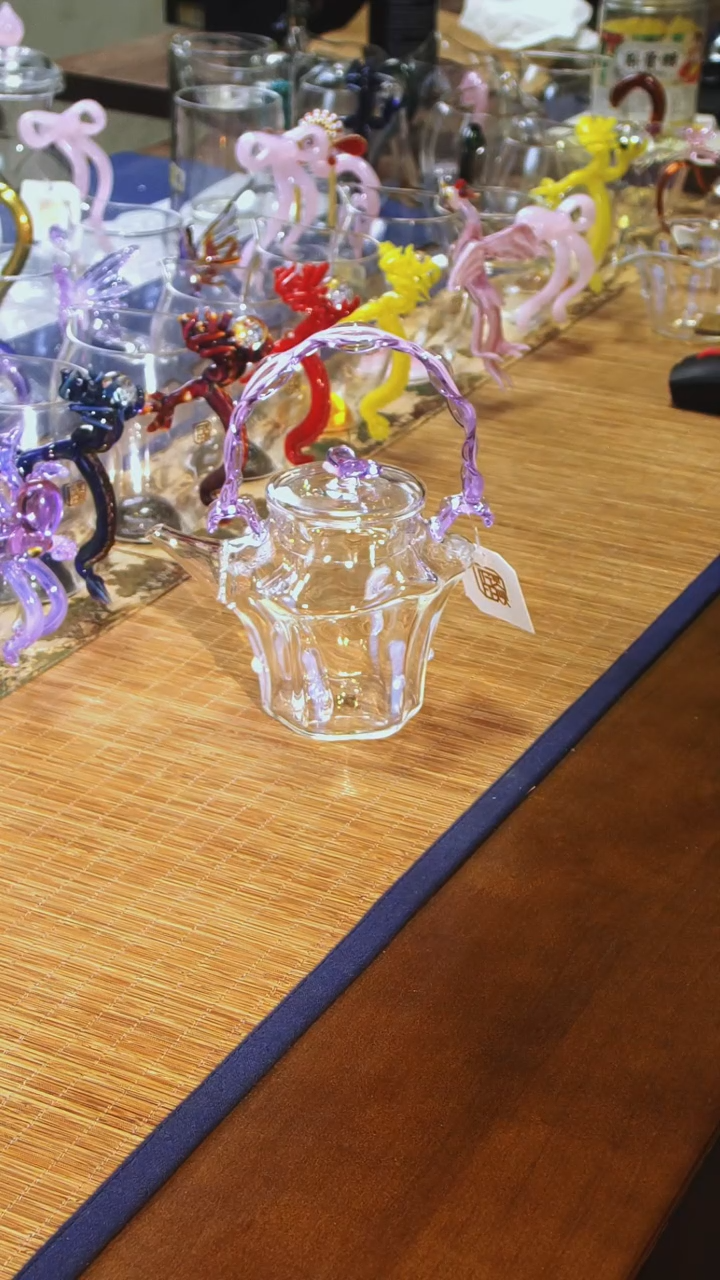 【闪购商品】幽梦提梁壶紫色晶焱金标