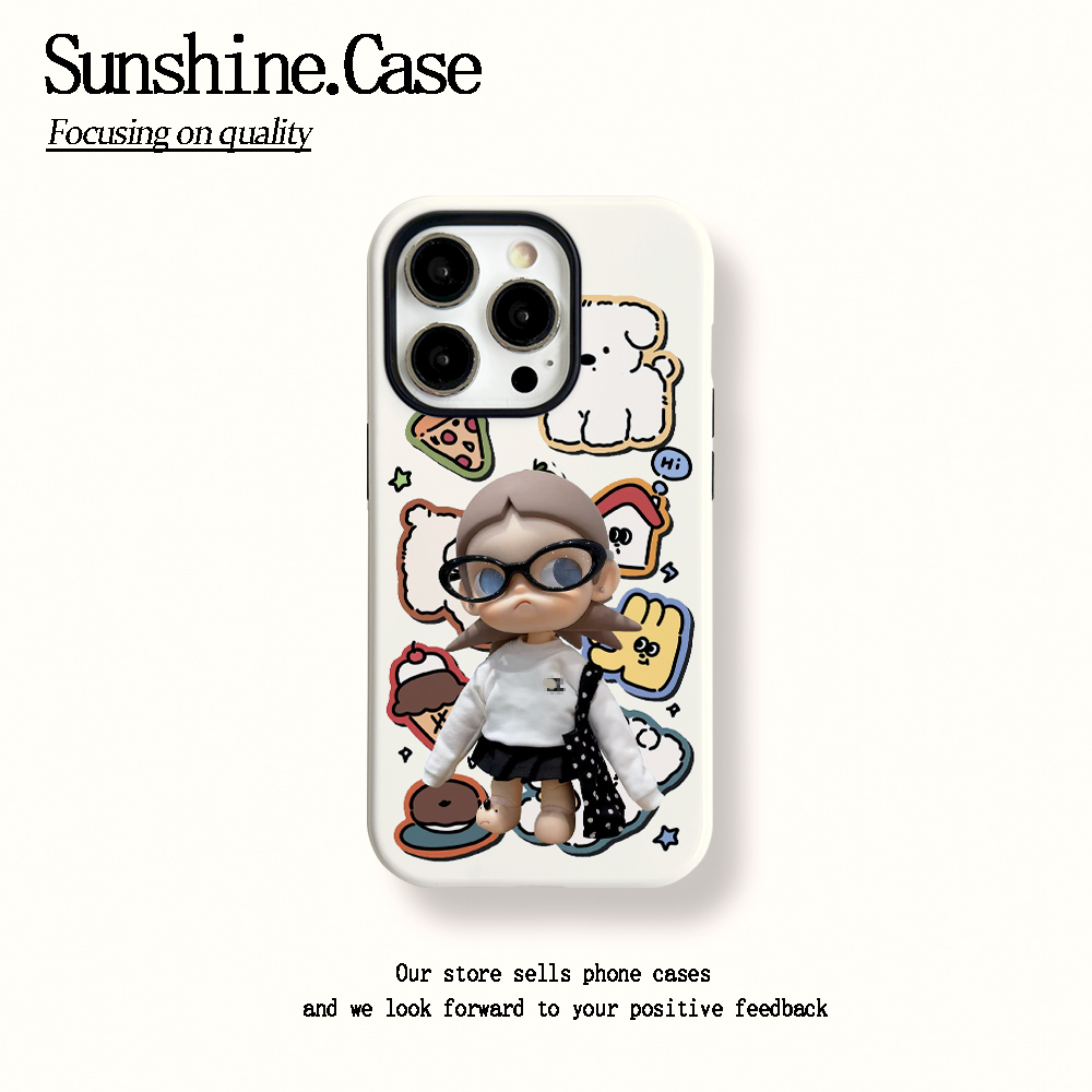 菲林二合一适用苹果华为vivo小米oppo手机壳挎包玩偶17PRO/16