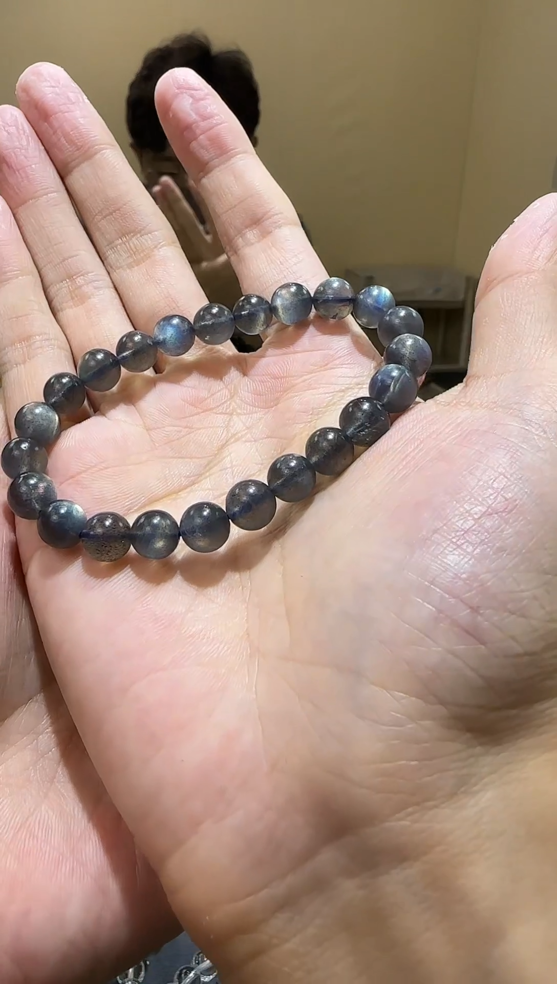 【闪购商品】拉长石手链未镶嵌灰月光8