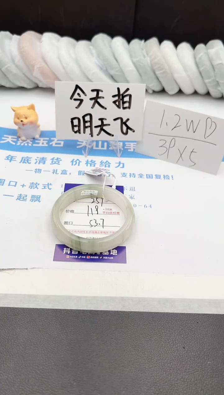 【闪购商品】石英质玉手镯未镶嵌j259-PA53.7