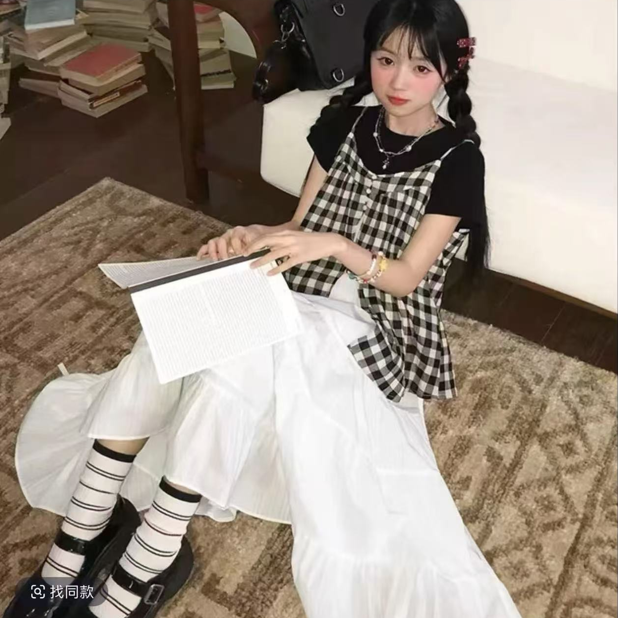 美笛2025新款上新显瘦时尚套装连衣裙百搭休闲夏季复古减龄学院风