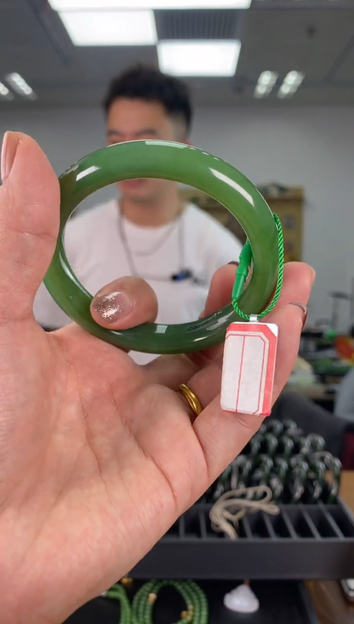 【闪购商品】和田玉（碧玉）手镯未镶嵌58.6圈口