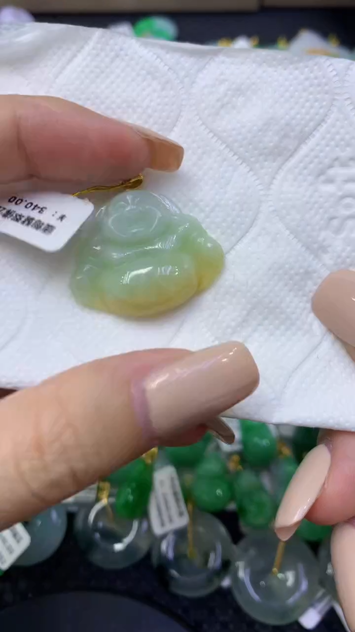 颈饰未镶嵌翡翠天然缅甸翡翠A货