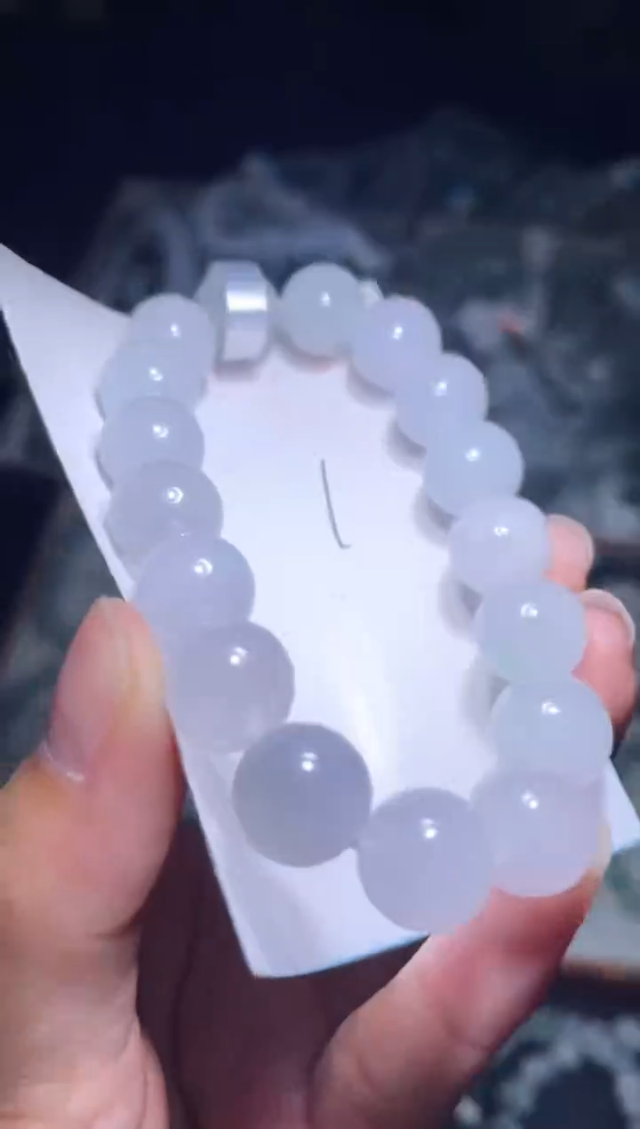 未镶嵌定制翡翠天然缅甸翡翠手串24