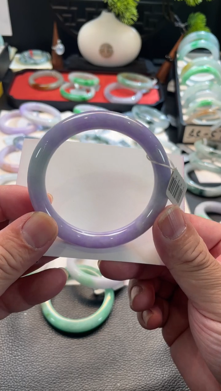 未镶嵌手镯翡翠105号 54圆条