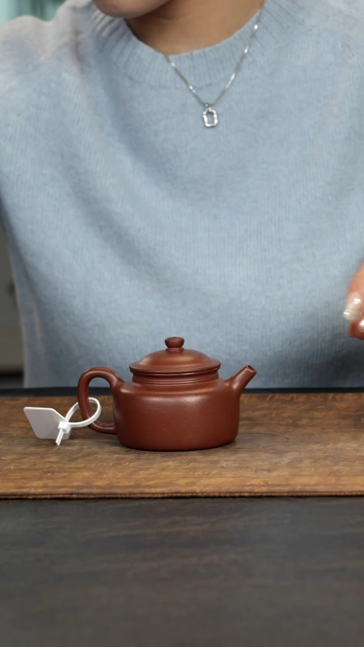 茶壶紫砂笠帽德钟桃花紫泥120cc
