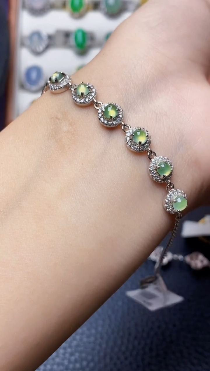 银S925镶嵌戒指翡翠1341