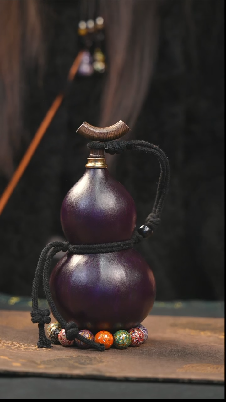 【闪购商品】XK328大漆酒葫芦不包手串及旋转底座