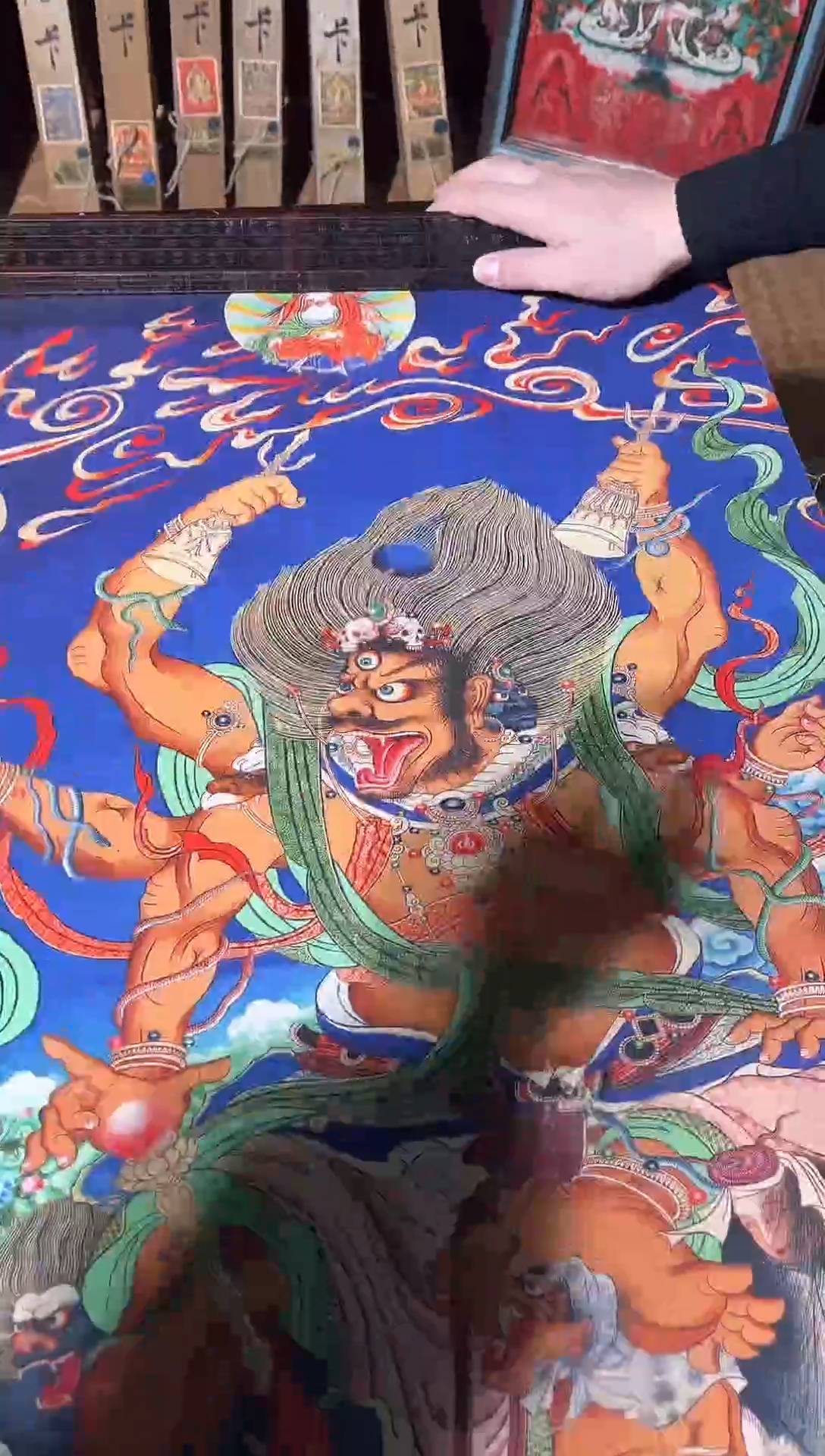 卷轴画菊菊唐卡tk160