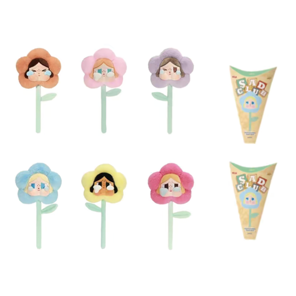 【代拆】POP MART/泡泡玛特悲伤俱乐部系列盲盒毛绒花朵礼物