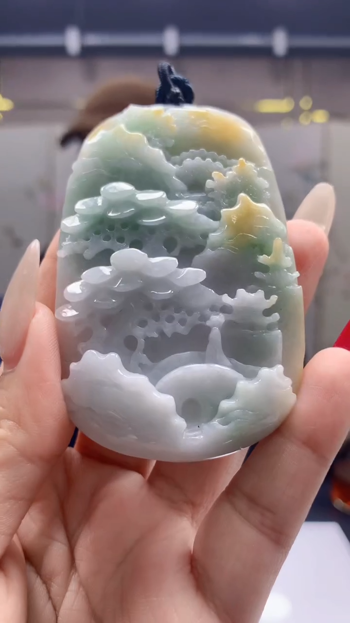 【闪购商品】定制翡翠未镶嵌1062lj-毛货挂件13