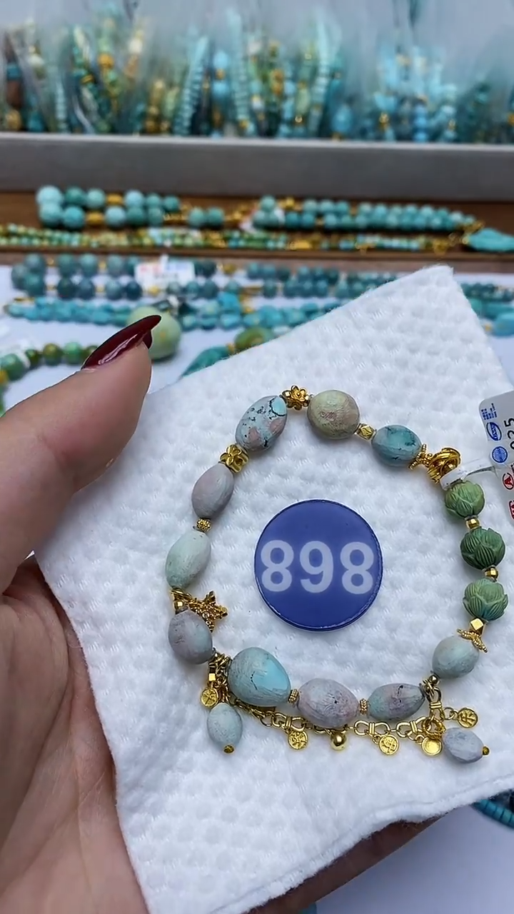 【闪购商品】绿松石手链银S925镶嵌898