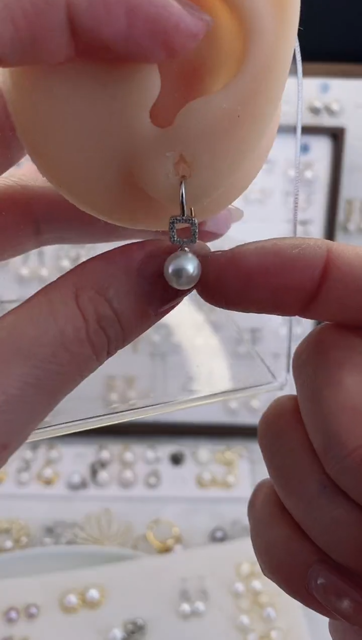 合金耳饰淡水珍珠89