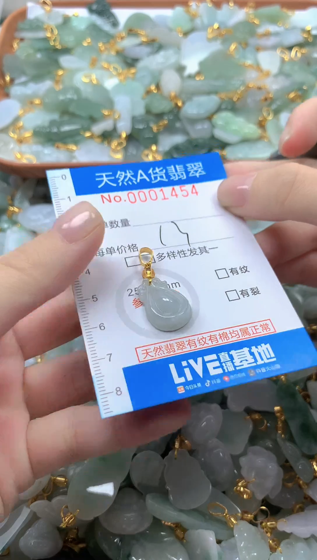 颈饰未镶嵌翡翠净货挂件-1454