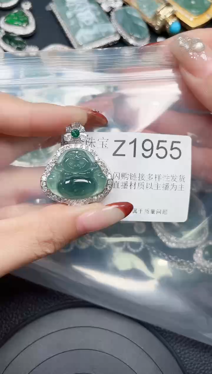 【闪购商品】翡翠颈饰未镶嵌赠皮绳1955