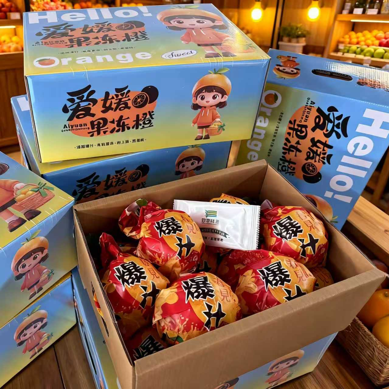 【顺丰包邮】新年礼盒天地盖四川爱媛38号果冻橙新鲜水果现摘现发