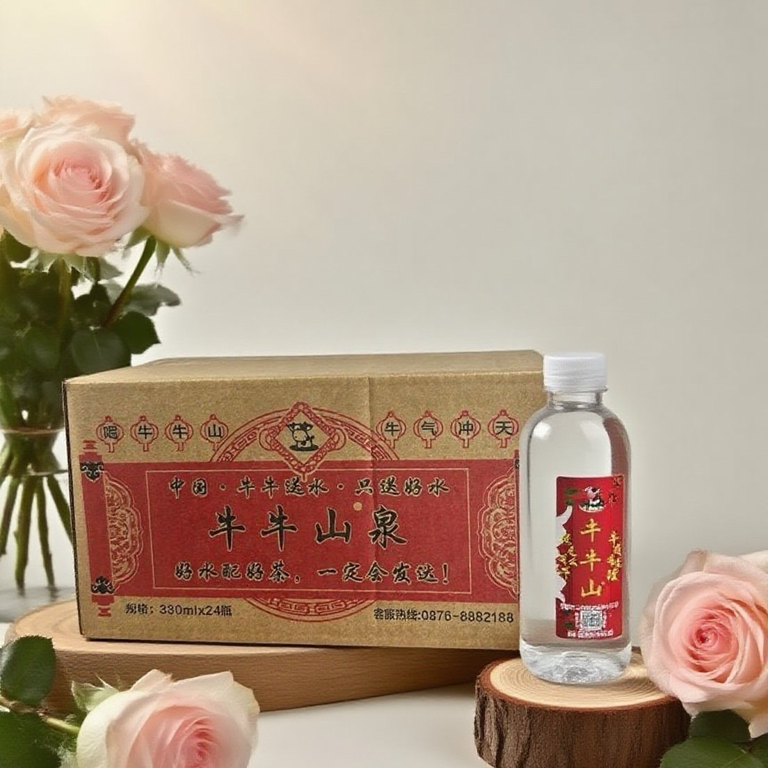 买七箱送七箱 原始森林的偏硅酸冰泉330ml/瓶*24瓶整箱