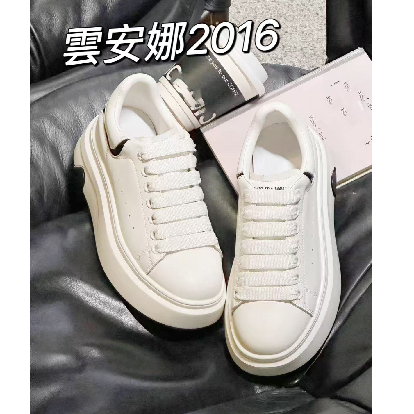 YUNANNA/雲安娜2025春季女士白色时尚百搭春季厚底运动女鞋2016